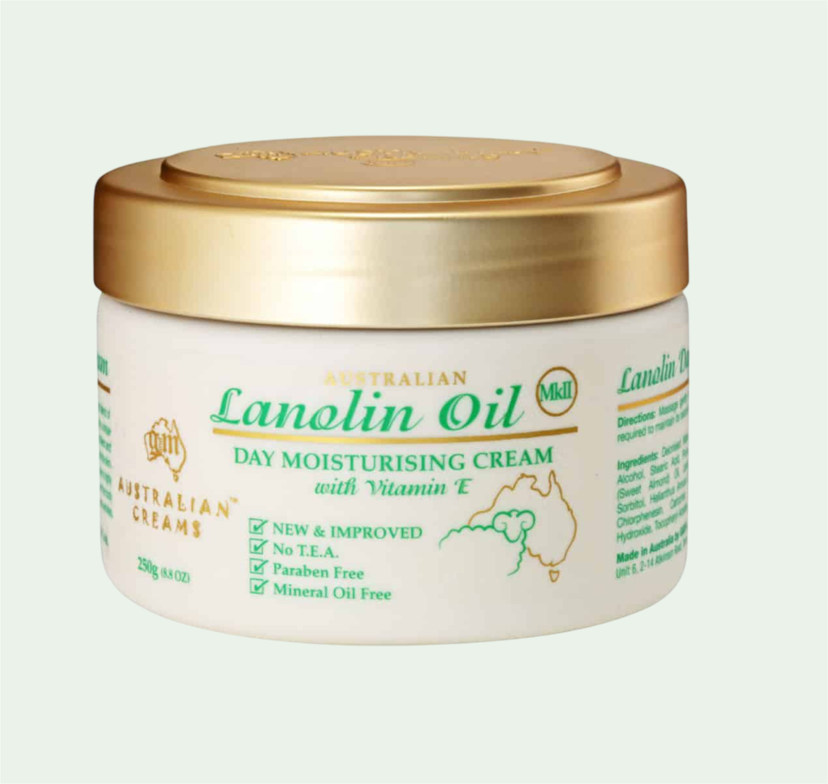 Australian Creams MkII Lanolin Oil Day Moisturising Cream with Vitamin E 250g - Image 2
